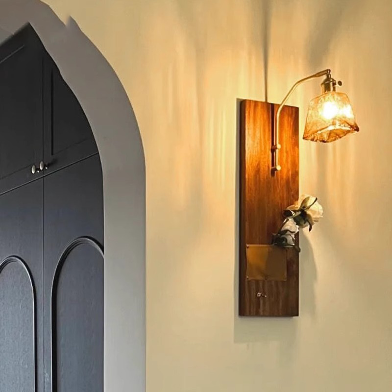 Rechargeable remote-controlled medieval wall lamp for bedroom, living room, porch, corridor, cafe, and shop