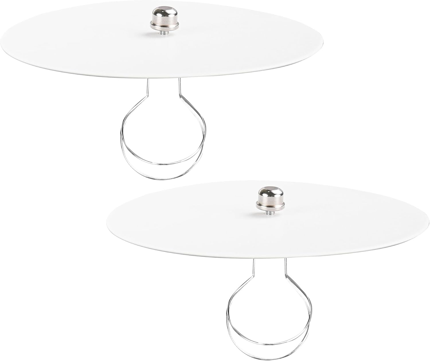 9.8 inch Round Diffuser Acrylic Shade with Clip Adapter Pendants Light Frosted White 2 Packs