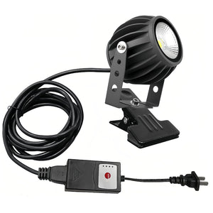 Kiven LED Clip Light with Timer Outlet, Auto On/Off, Waterproof/Rainproof, 10W (60W Equivalent), 9.8ft Cord, for Outdoor Stalls, Signs, Garden, Stairs