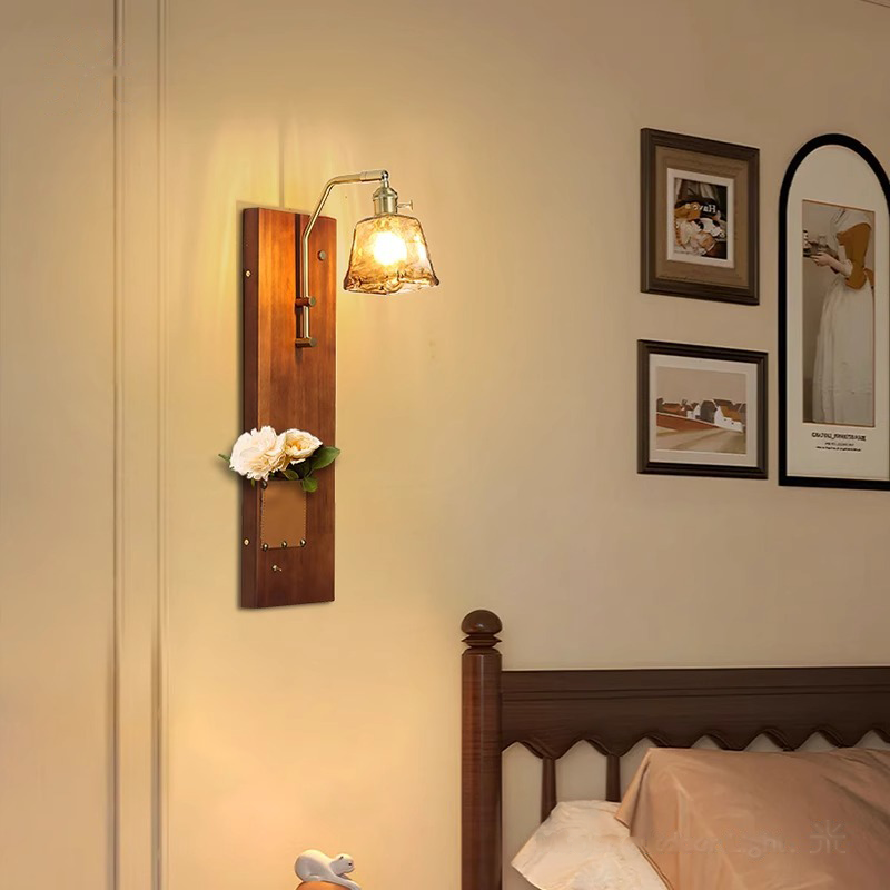 Rechargeable remote-controlled medieval wall lamp for bedroom, living room, porch, corridor, cafe, and shop