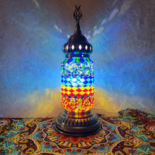 Load image into Gallery viewer, Moroccan retro bedroom bedside living room online celebrity Xinjiang Turkish wind straight USB charging touch remote control desk lamp