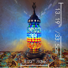 Load image into Gallery viewer, Moroccan retro bedroom bedside living room online celebrity Xinjiang Turkish wind straight USB charging touch remote control desk lamp
