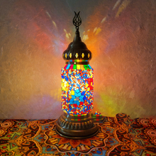 Load image into Gallery viewer, Moroccan retro bedroom bedside living room online celebrity Xinjiang Turkish wind straight USB charging touch remote control desk lamp