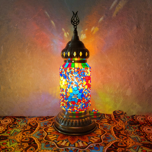 Moroccan retro bedroom bedside living room online celebrity Xinjiang Turkish wind straight USB charging touch remote control desk lamp