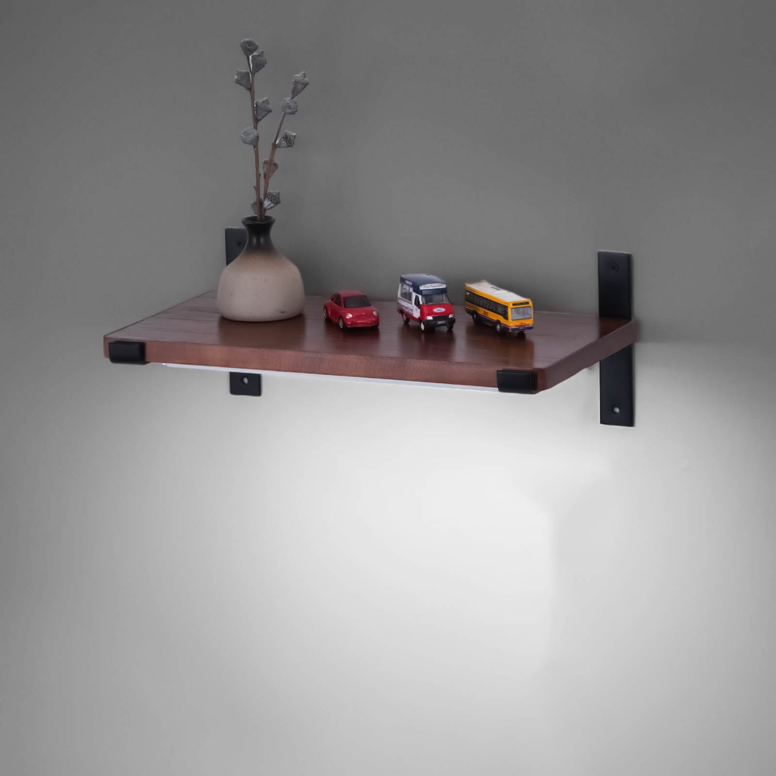 Touchless sensor light with shelf, bedside stand, and bathroom storage. No switch, gesture control