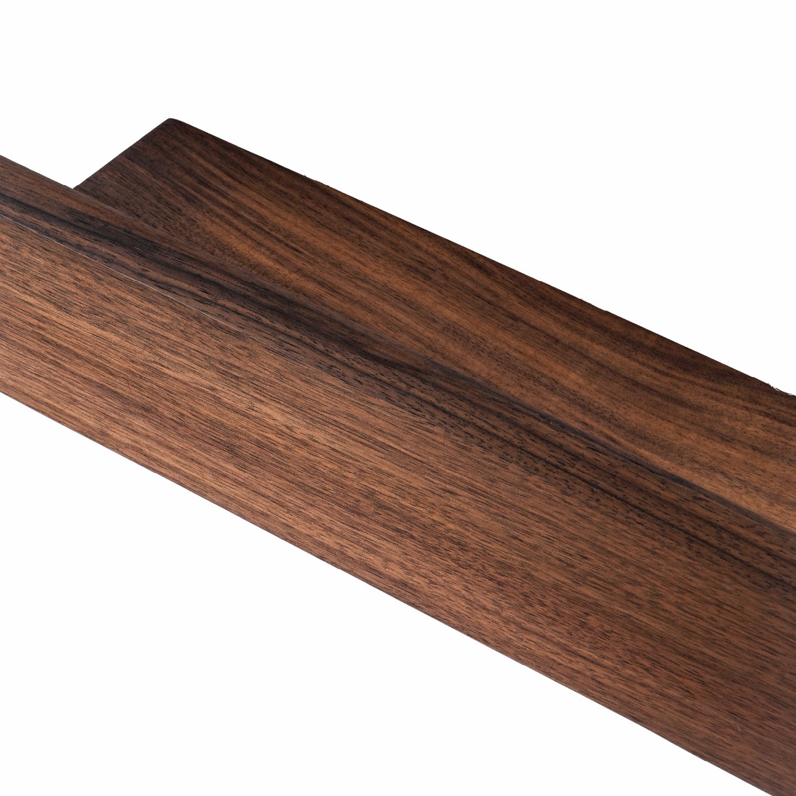 Battery-powered lamp with hand-sweep switch, wall-mounted bookshelf and newspaper/magazine rack, made of black walnut solid wood