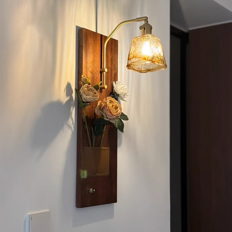 Rechargeable remote-controlled medieval wall lamp for bedroom, living room, porch, corridor, cafe, and shop