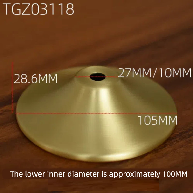 Kiven Antique Ceramic Vase Glass Kettle Brass Top Lamp Assembly Repair, Tapered Cover Lighting Accessories, DIY Middle Hole