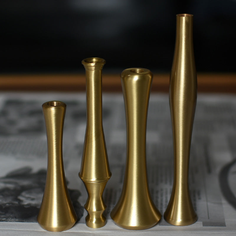 Kiven Brass Turned Bohemian Decorative Rod – M10 Threaded End Caps for French Table & Floor Lamp DIY Assembly (Indoor Use)