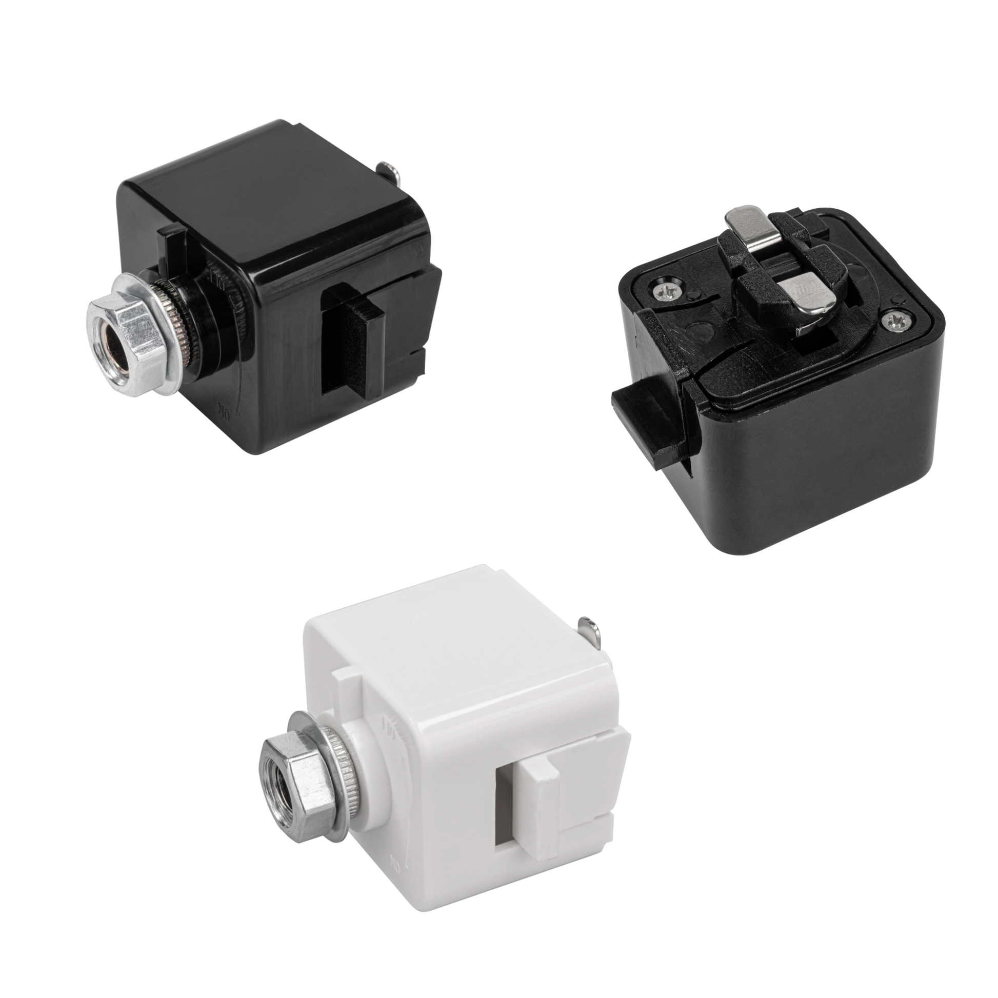 3-Pack J-Type Single Circuit 2-Wire Track Adapter Light Fittings Track Accessories Standing Finish for Stage Lighting DIY J Connection Compatible Parts White Tracking Connectors