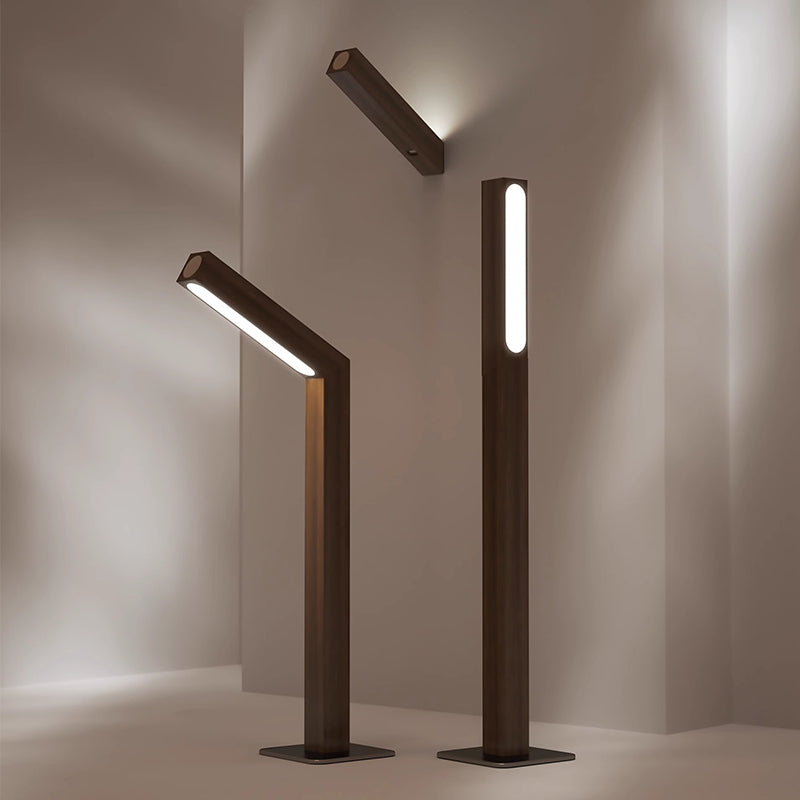 Kiven Nordic Minimalist Wooden LED Desk Lamp: Dimmable Eye-Caring Night Light for Bedroom & Bedside, Rotatable & Simple Design