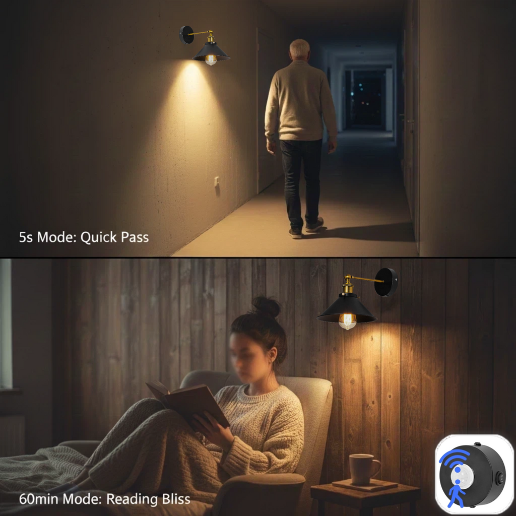 Kiven Renter-Friendly Sconces, Choose Plug-In Power or 5600mAh Wireless Freedom with 5-Minute DIY Install, Zero Damage