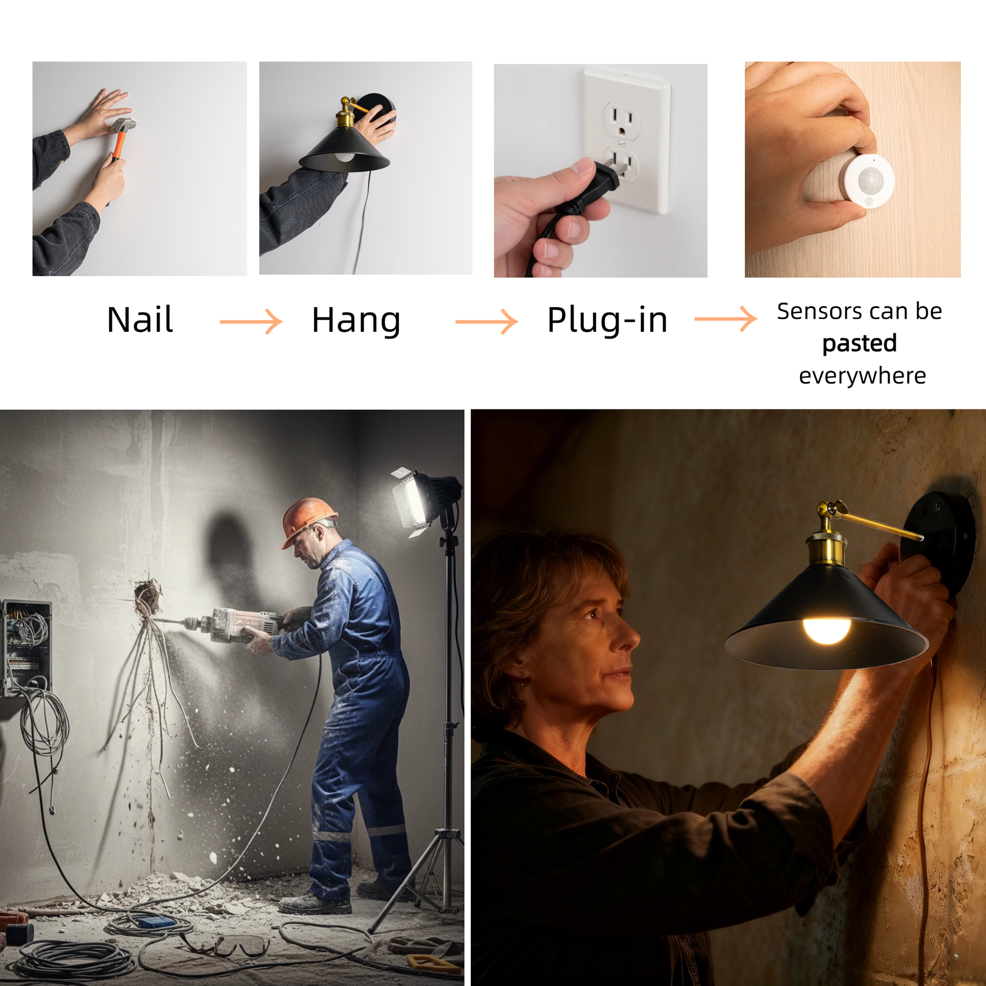 Renter-Friendly Luxury: Design Your Custom Wall Sconce with Invisible Sensor & 5-Minute DIY Install