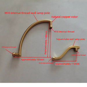 Kiven M10 Internal & External Thread Elbow Pipe Square Pipe Steering Connecting Pipe - DIY Wall Lamp Pole Accessories for Chandelier & Ceiling Lamp Making, Lighting Fixture Parts