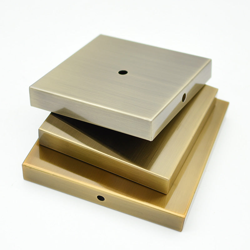 Square Base for Table Lamps: Stainless Steel Thick - Gauge, Alloy with Chrome Plating – Ceramic Lighting Accessories & Ornaments