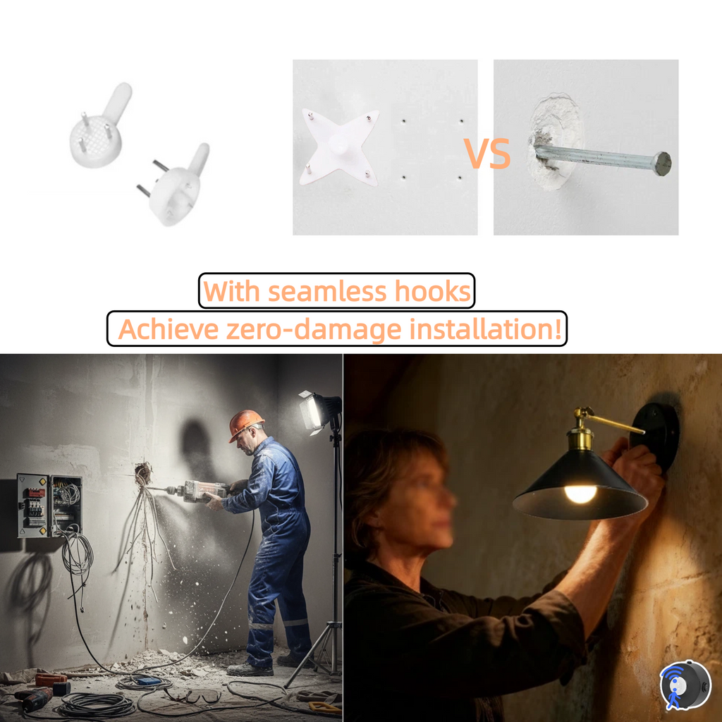 Kiven Renter-Friendly Sconces, Choose Plug-In Power or 5600mAh Wireless Freedom with 5-Minute DIY Install, Zero Damage