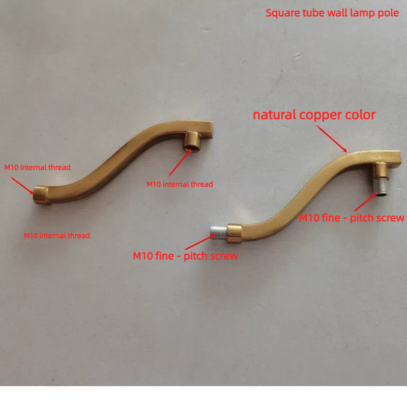 Kiven M10 Internal & External Thread Elbow Pipe Square Pipe Steering Connecting Pipe - DIY Wall Lamp Pole Accessories for Chandelier & Ceiling Lamp Making, Lighting Fixture Parts