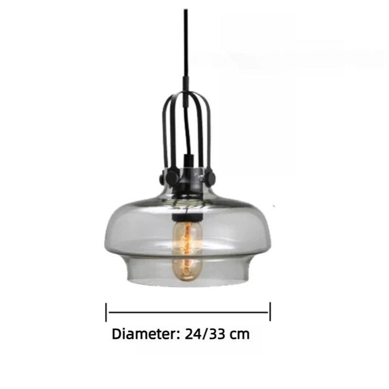 Kiven Nordic Modern Minimalist Luxury Single Glass Pendant Light, Creative Hanging Lamp for Dining Room, Cafe, Bedroom, Store, Bar Counter