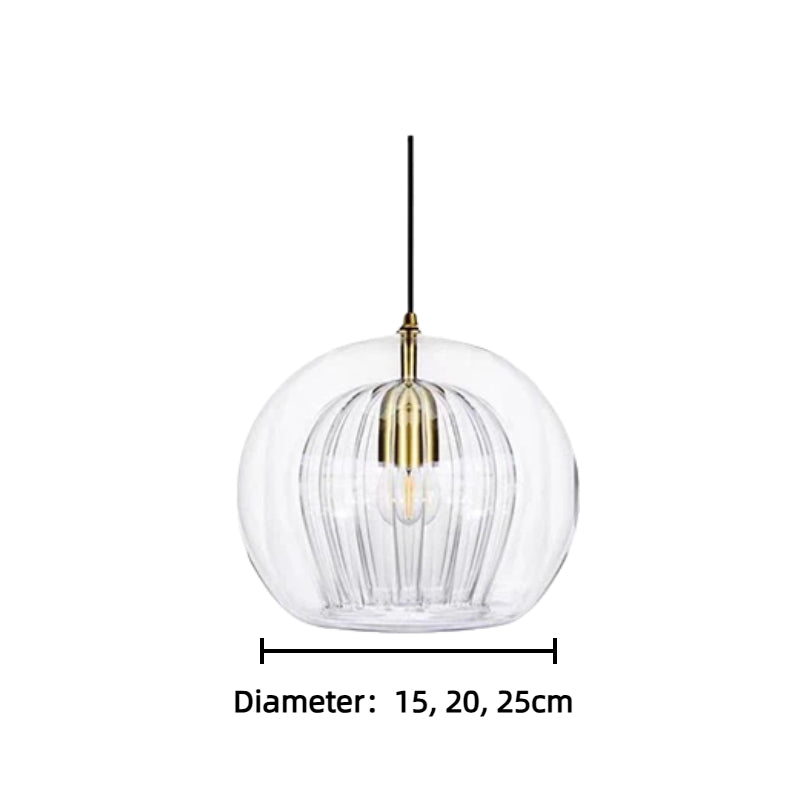 Kiven Nordic - Style Single - Head Glass Pendant Light for Dining Room, Modern Minimalist & Luxurious, Ideal for Cafe, Bedroom, Store & Bar