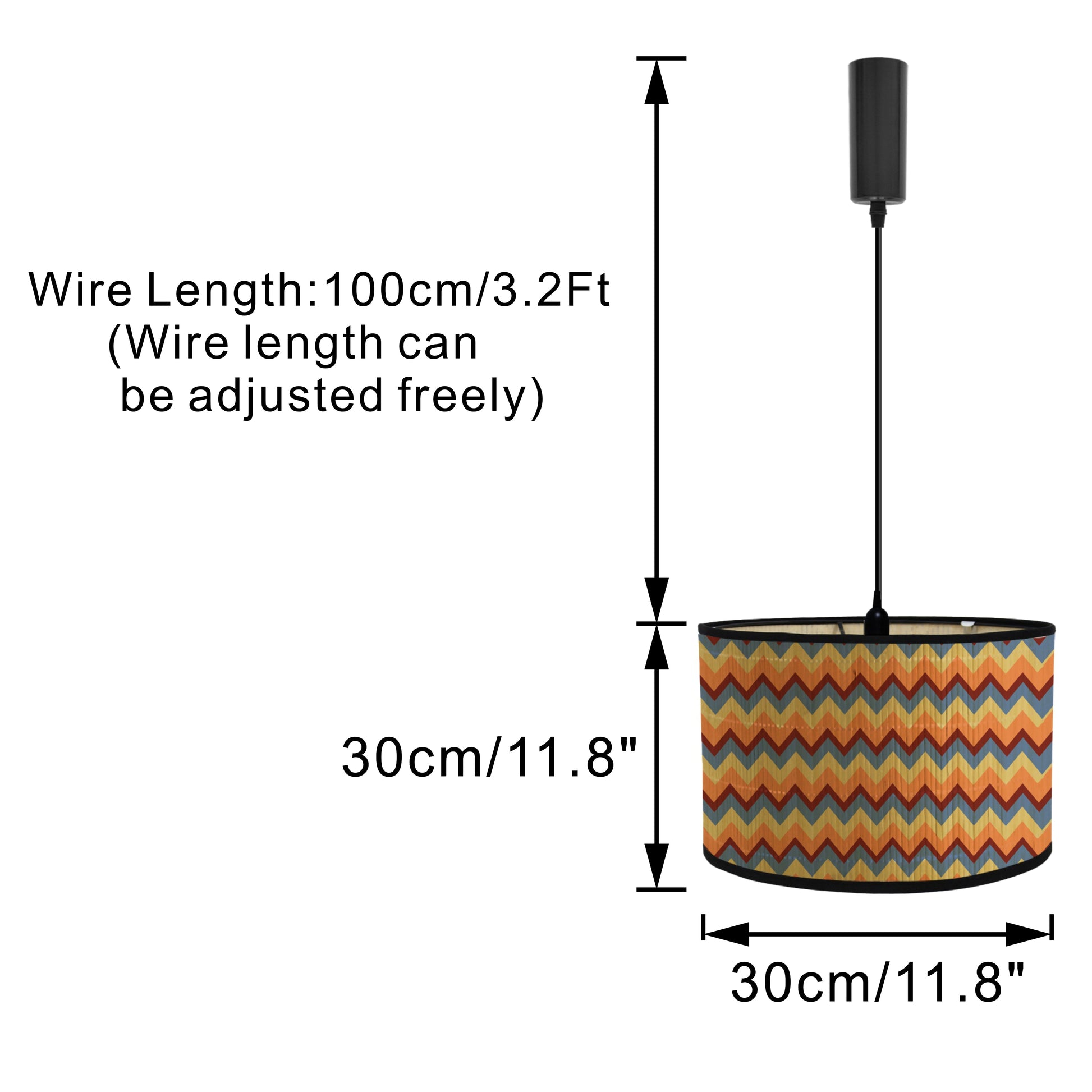 Collapsible Bamboo Column Shade Corded Track Light Adjustable Cable Freely For Seaside Villa Farmhouse 2Pcs C Style