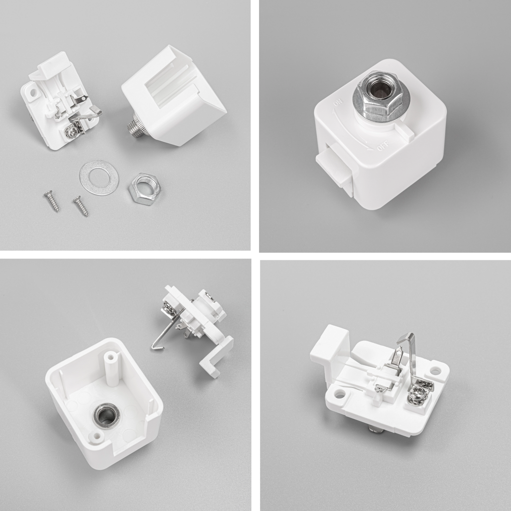 3-Pack J-Type Single Circuit 2-Wire Track Adapter Light Fittings Track Accessories Standing Finish for Stage Lighting DIY J Connection Compatible Parts White Tracking Connectors