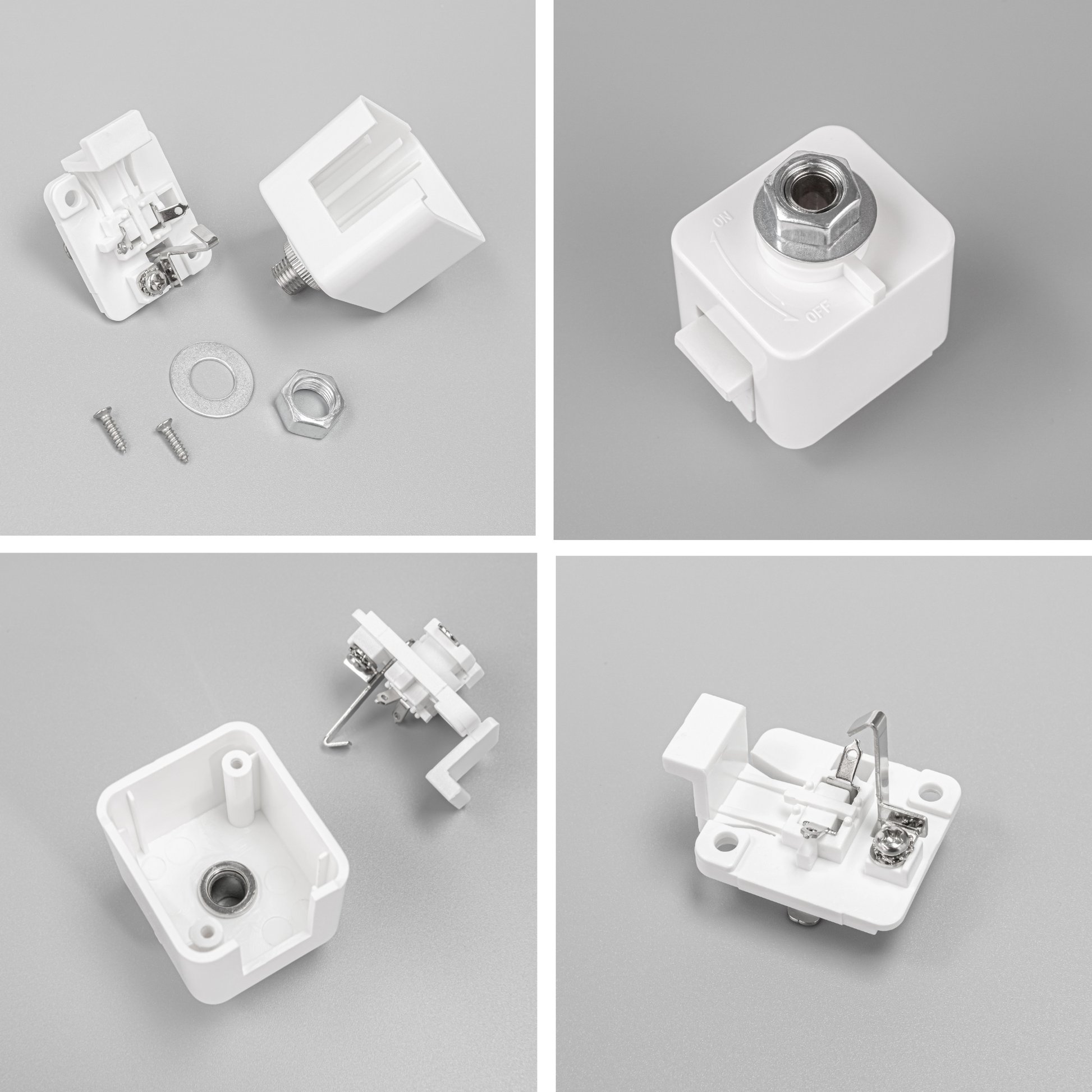 3-Pack J-Type Single Circuit 2-Wire Track Adapter Light Fittings Track Accessories Standing Finish for Stage Lighting DIY J Connection Compatible Parts White Tracking Connectors