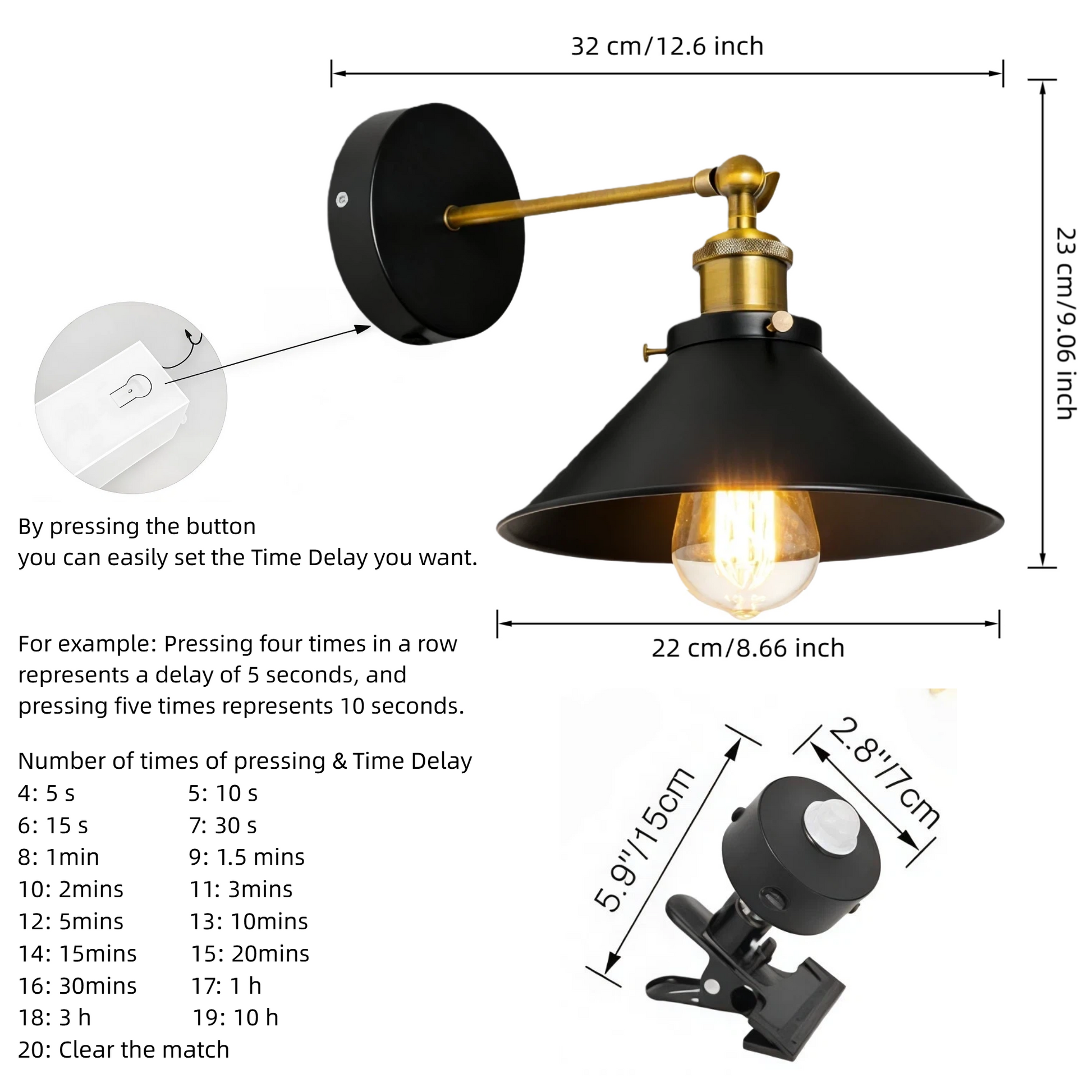 Kiven Renter-Friendly Sconces, Choose Plug-In Power or 5600mAh Wireless Freedom with 5-Minute DIY Install, Zero Damage
