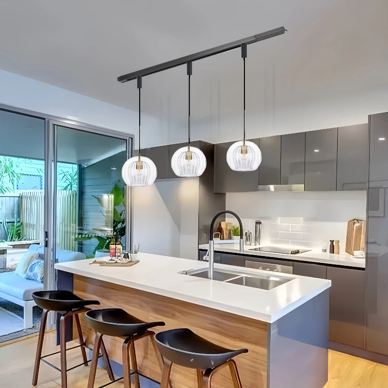 Kiven Nordic - Style Single - Head Glass Pendant Light for Dining Room, Modern Minimalist & Luxurious, Ideal for Cafe, Bedroom, Store & Bar