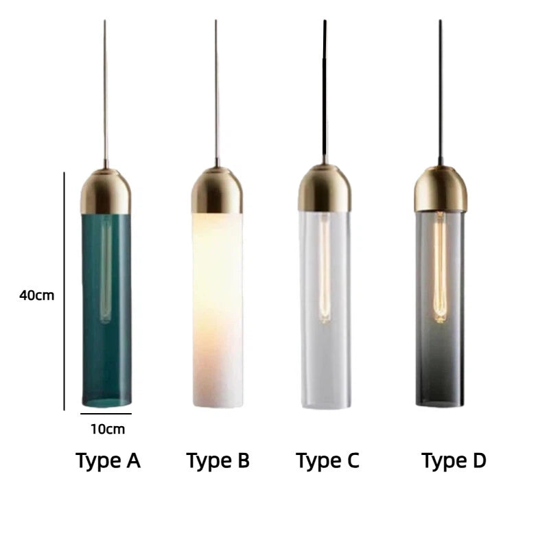 Kiven Nordic - Style Hanging Light: Transparent Glass Beauty for Dining, Bedroom & Commercial Areas