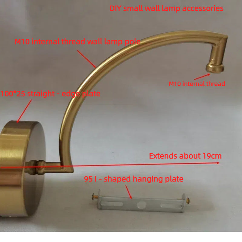 Kiven M10 Internal & External Thread Elbow Pipe Square Pipe Steering Connecting Pipe - DIY Wall Lamp Pole Accessories for Chandelier & Ceiling Lamp Making, Lighting Fixture Parts