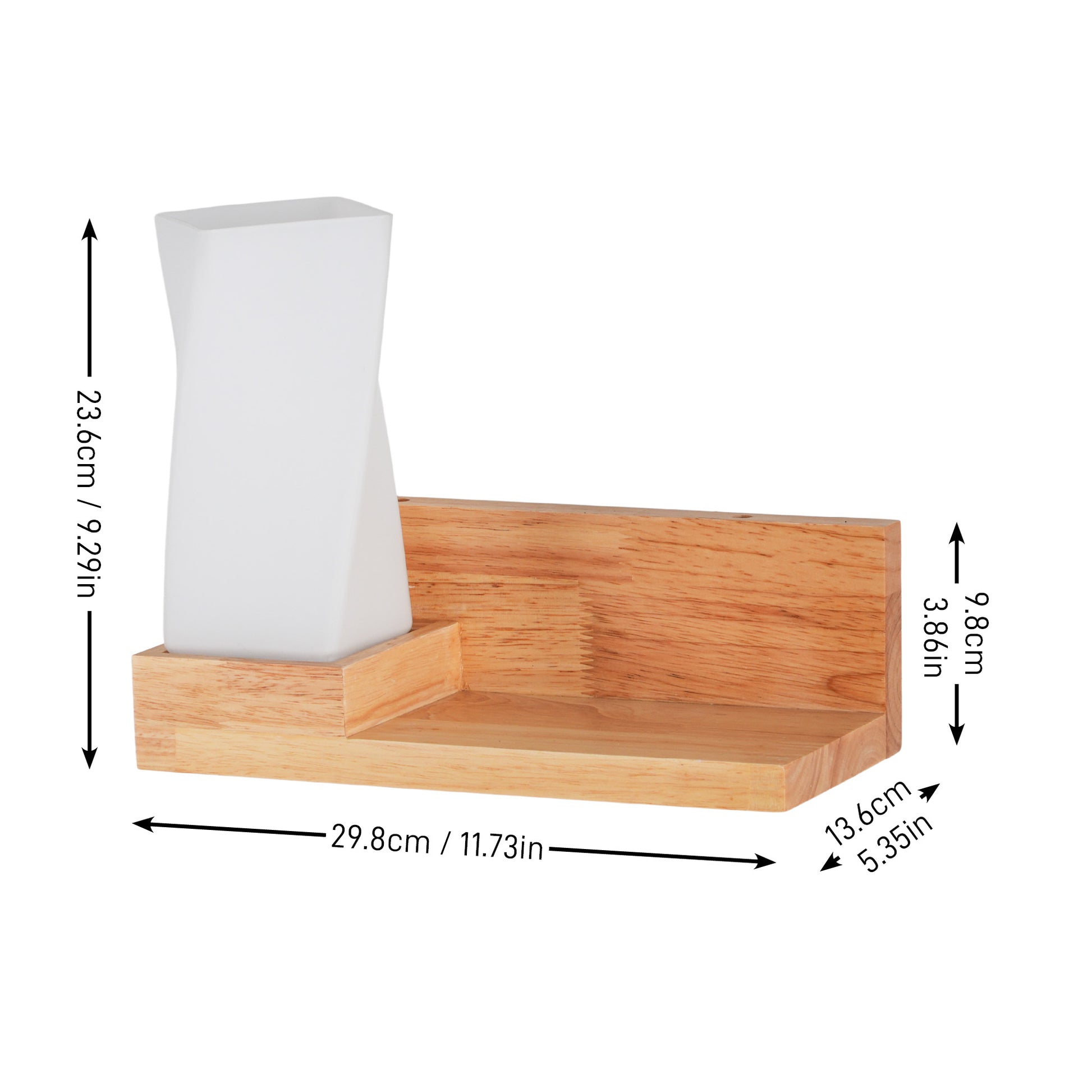 Kiven battery-powered wall lamp with shelf, cordless wall lamp, remote control, tricolor mode, farmhouse wall lamp with rechargeable dimming lamp, suitable for bedroom, living room and office