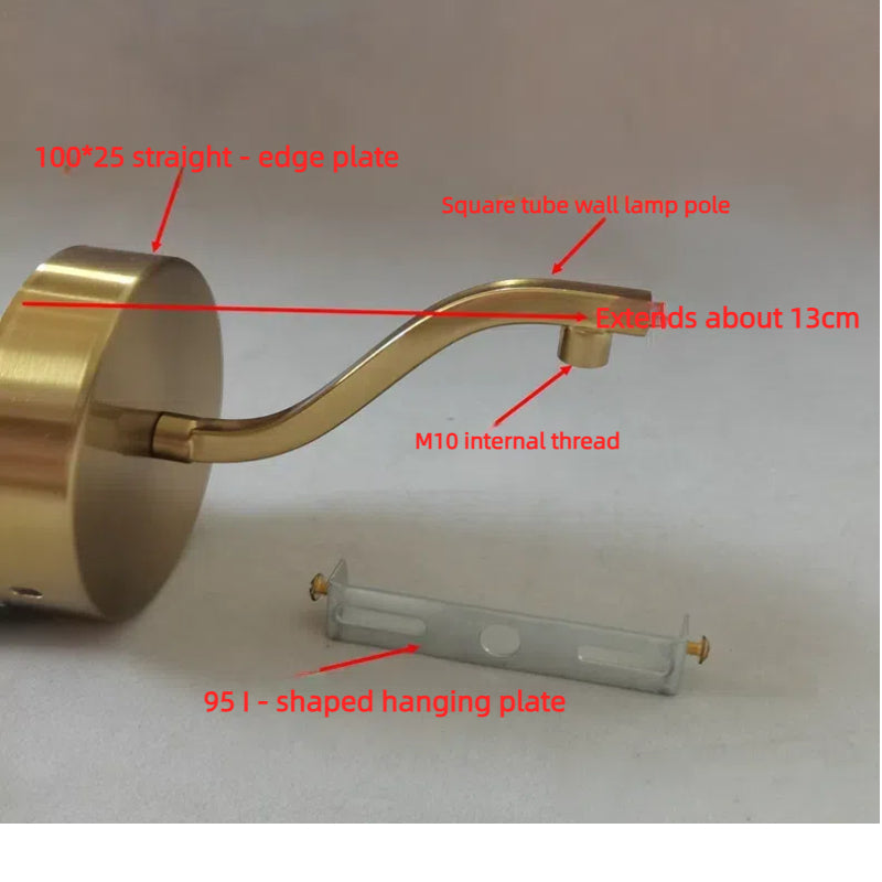 Kiven M10 Internal & External Thread Elbow Pipe Square Pipe Steering Connecting Pipe - DIY Wall Lamp Pole Accessories for Chandelier & Ceiling Lamp Making, Lighting Fixture Parts