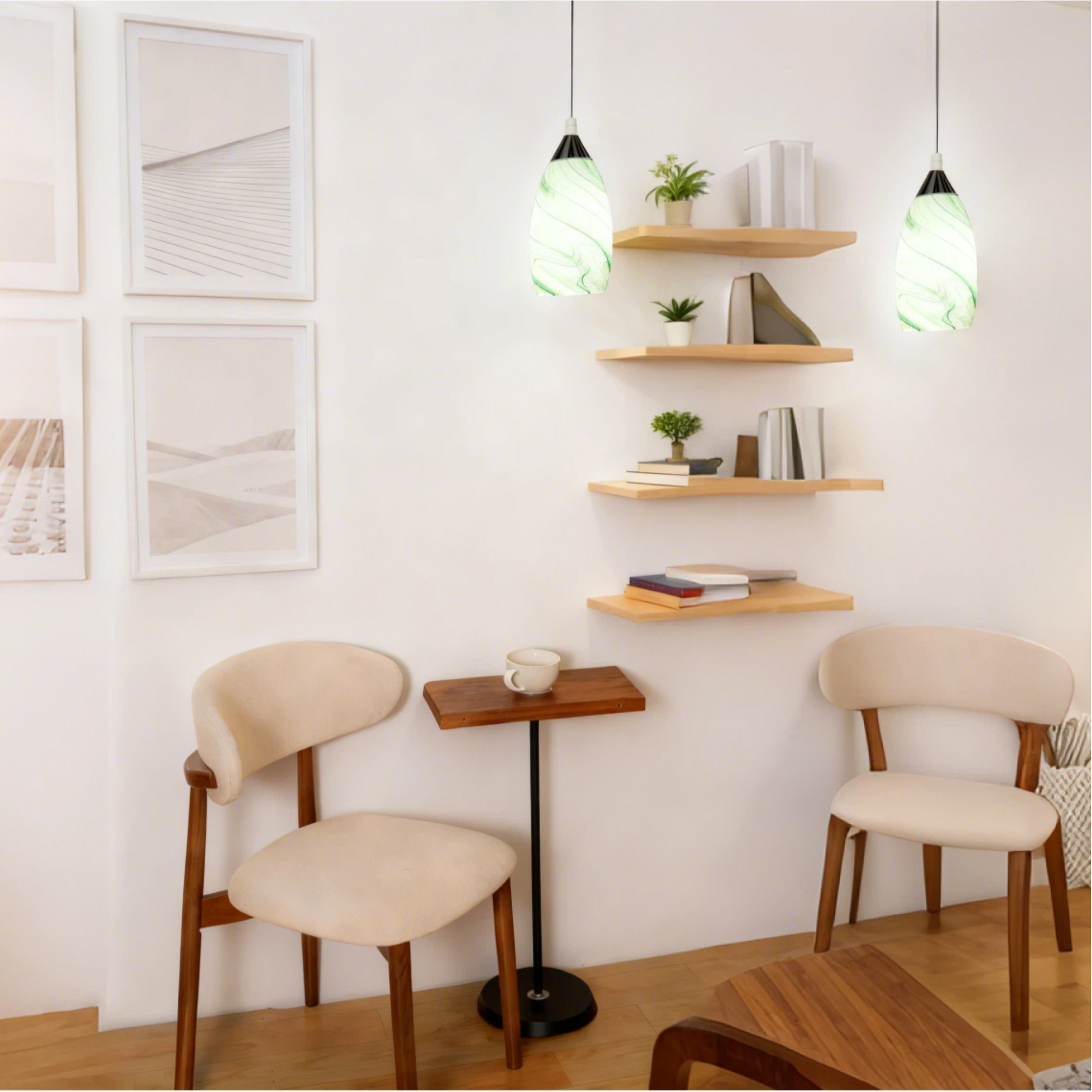 Kiven Nordic Marble Glass H Track Pendant Lights,Elevate Your Space,3-Lights(Bulb Not Included)