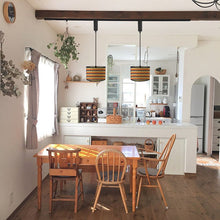 Load image into Gallery viewer, Collapsible Bamboo Column Shade Corded Track Light Adjustable Cable Freely For Seaside Villa Farmhouse 2Pcs C Style