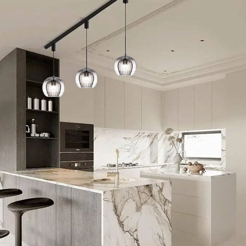 Kiven Nordic - Style Single - Head Glass Pendant Light for Dining Room, Modern Minimalist & Luxurious, Ideal for Cafe, Bedroom, Store & Bar