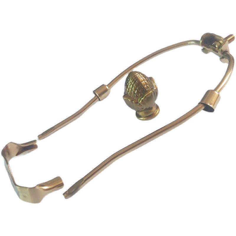 Retro American Table & Floor Lamp Accessory: Horn Frame Bracket with Decorative Head, Harvard Horn Stand for Lampshade, Lighting Modification Parts