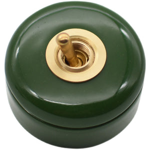 Retro Ceramic Toggle Switch: Creative Solid Brass Rod Lighting Controller for Vintage-Style B&Bs, Cafés & Dining Areas