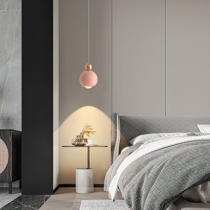 Kiven Minimalist Modern Cream Style Adjustable Pink H-Track Pendant Light for Living Room and Bedroom