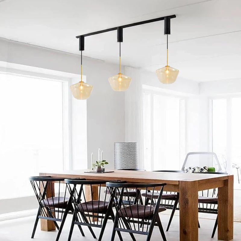 Kiven Nordic - Style Single - Head Glass Pendant Light for Dining Rooms: Modern, Minimalist & Luxuriously Chic, Ideal for Cafes, Bedrooms, Stores & Bars