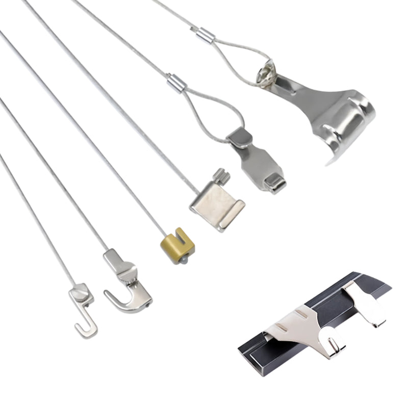 Kiven Adjustable Stainless Steel Wire Rope, Special for Chandeliers, Movable Hanging Hook for Paintings, Picture Frames, Track Hook, Lighting Wire Lock Accessories