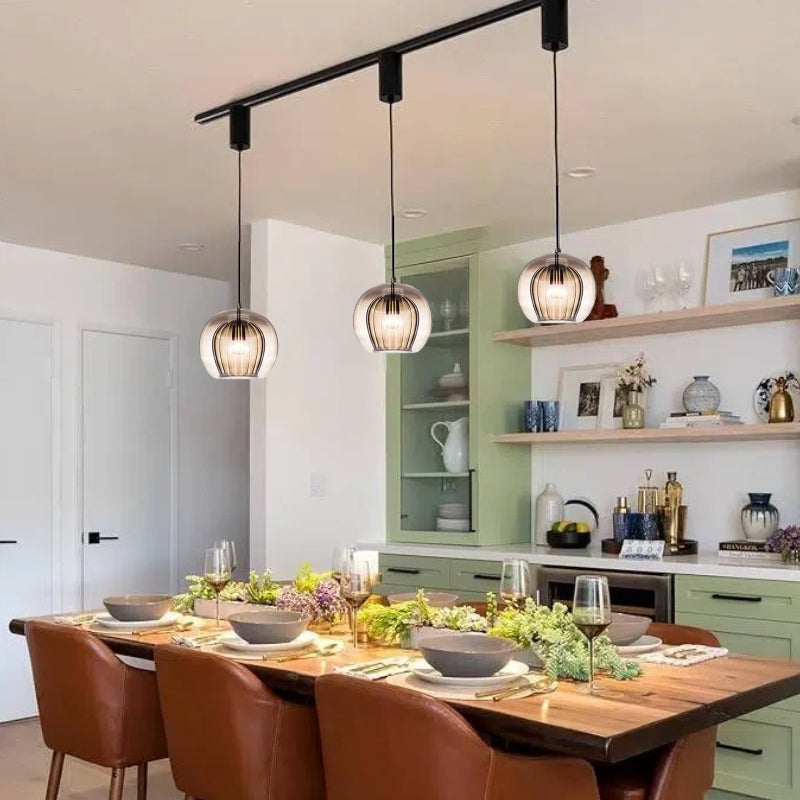 Kiven Nordic - Style Single - Head Glass Pendant Light for Dining Room, Modern Minimalist & Luxurious, Ideal for Cafe, Bedroom, Store & Bar