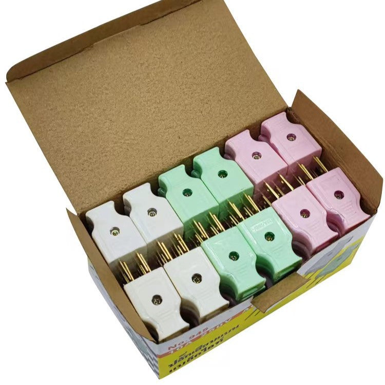 Kiven 945 Two-Pin Three-Color Plug, Three-Color Plug, Colored Plug for Southeast Asia(Customizable)