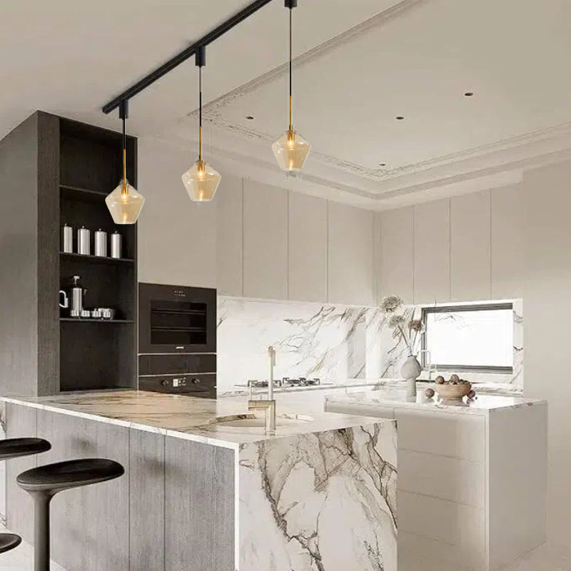 Kiven Nordic - Style Single - Head Glass Pendant Light for Dining Rooms: Modern, Minimalist & Luxuriously Chic, Ideal for Cafes, Bedrooms, Stores & Bars