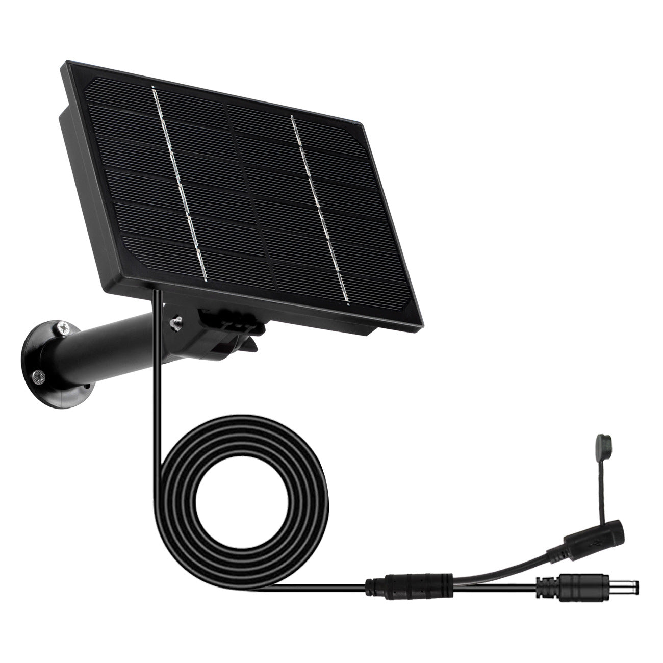 Kiven 4W Mini Solar Panel with Built-in 18650 Battery, 5V Output for Low Power Camera, Outdoor Monitoring