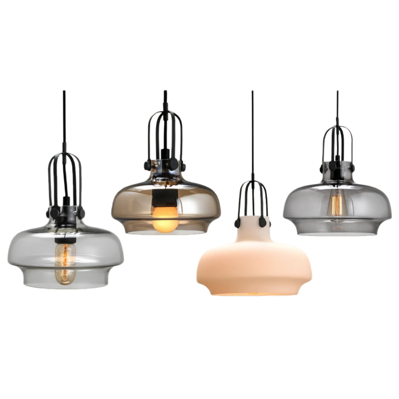 Kiven Nordic Modern Minimalist Luxury Single Glass Pendant Light, Creative Hanging Lamp for Dining Room, Cafe, Bedroom, Store, Bar Counter