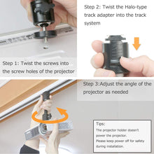 Load image into Gallery viewer, Ceiling Track Projector Mount Stand Angle Adjustable Portable Holder