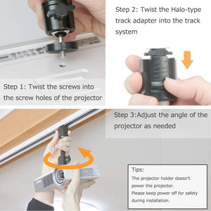 Ceiling Track Projector Mount Stand Angle Adjustable Portable Holder