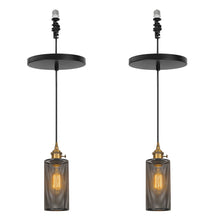 Load image into Gallery viewer, Ceiling Spotlights Remodel Droplight Black Hollow Shade Retro Design Hanging Light Conversion Kit For E26 Ceiling Lamp
