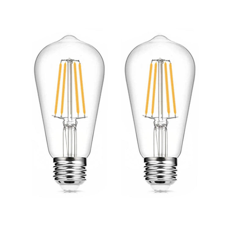 Low Voltage DC 3.7V - 5V LED Light Bulbs (E26 Base, Dimmable) - Low Volt Vintage Filament & Globe Replacement Bulbs for USB Desk Lamps, Solar & Battery Operated Lanterns (2-Pack)