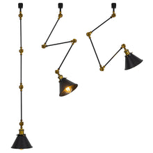 Load image into Gallery viewer, Adjustable Angle Direction Track Lamp E26 Gold Bronze Mini Base Black Metal Vintage Design Lighting